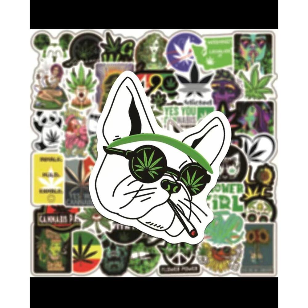 100 Fun Cannabis Sticker Collection - Picture 3 of 5